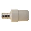 Apollo Pex 1/2 in. Chrome Plated Brass Barb x CPVC CTS Transition Coupling APXCPVC12